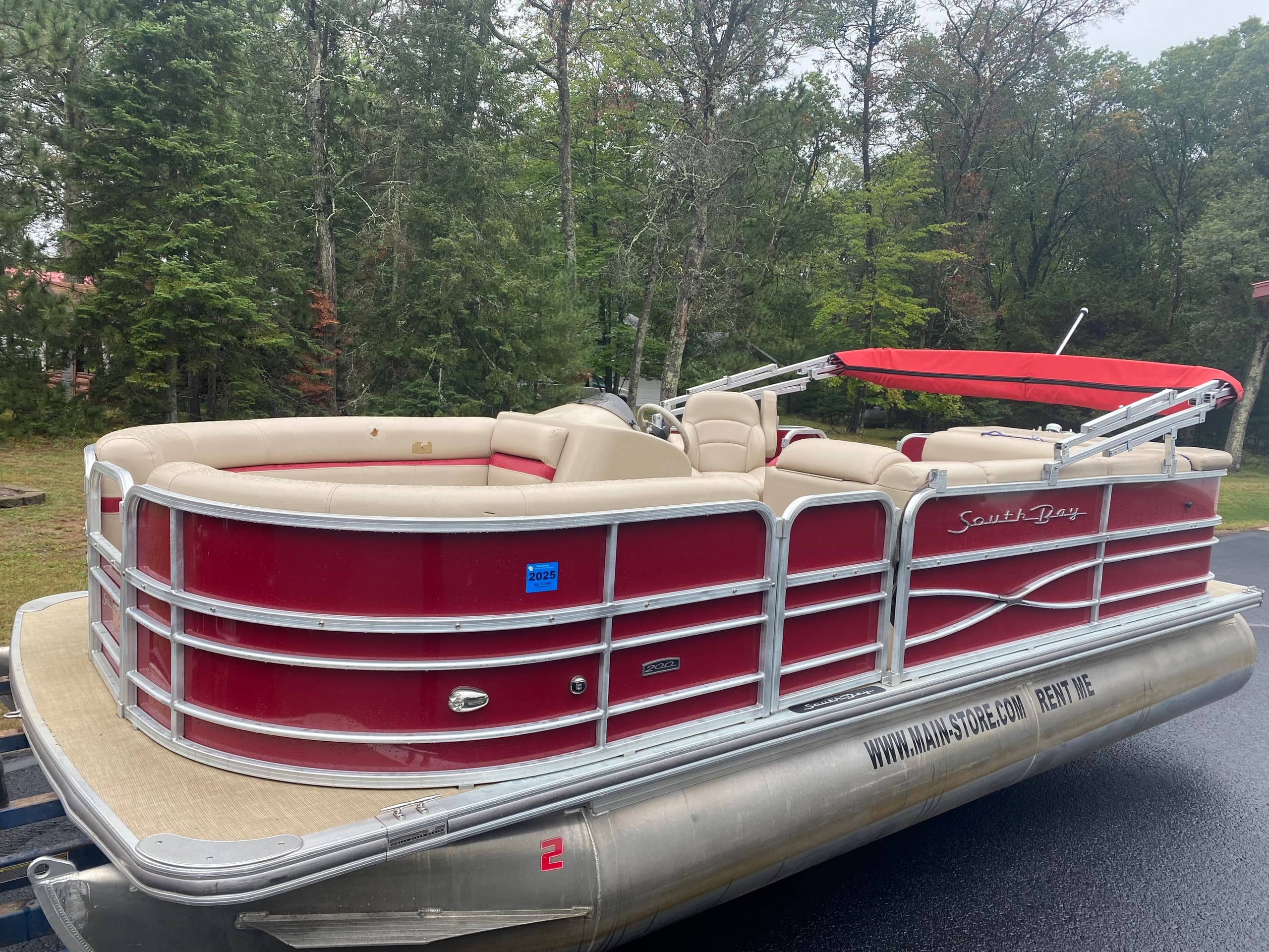 Red South Bay Pontoon Adventure in Danbury, Wisconsin