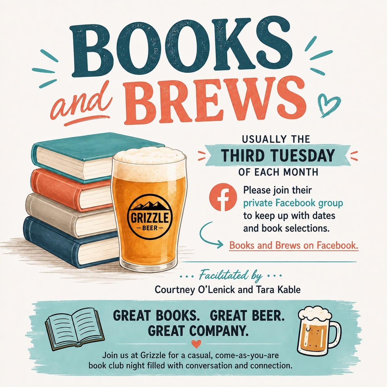 Grizzle Beer Book Club: Books and Brews in Monroe, GA
