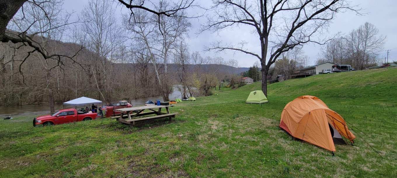 Riverside Group Camping Adventure on the Jackson River Bike Trail in Virginia