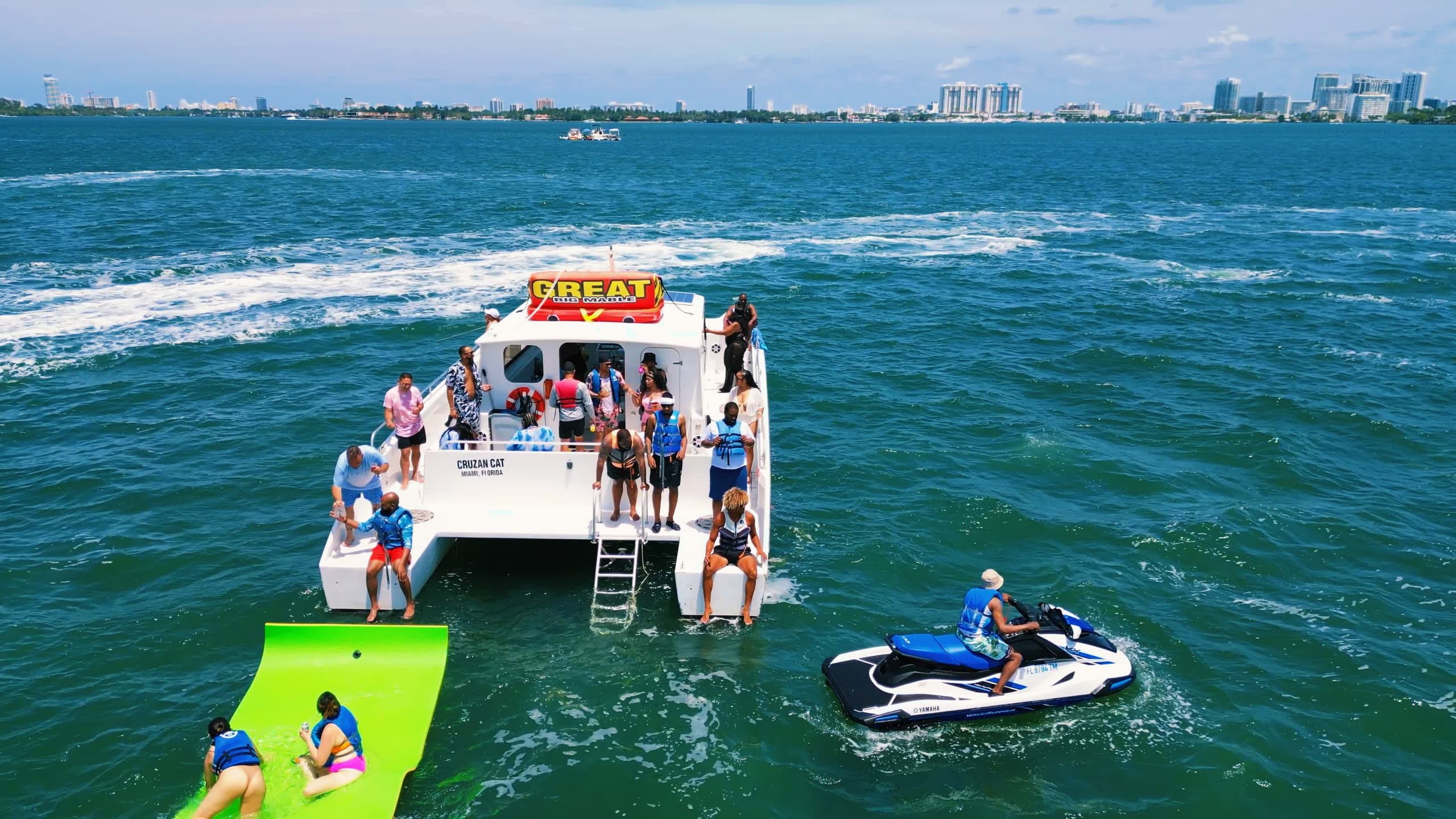 Experience Miami's Ultimate Catamaran Watersports Excursion for Thrills and Relaxation