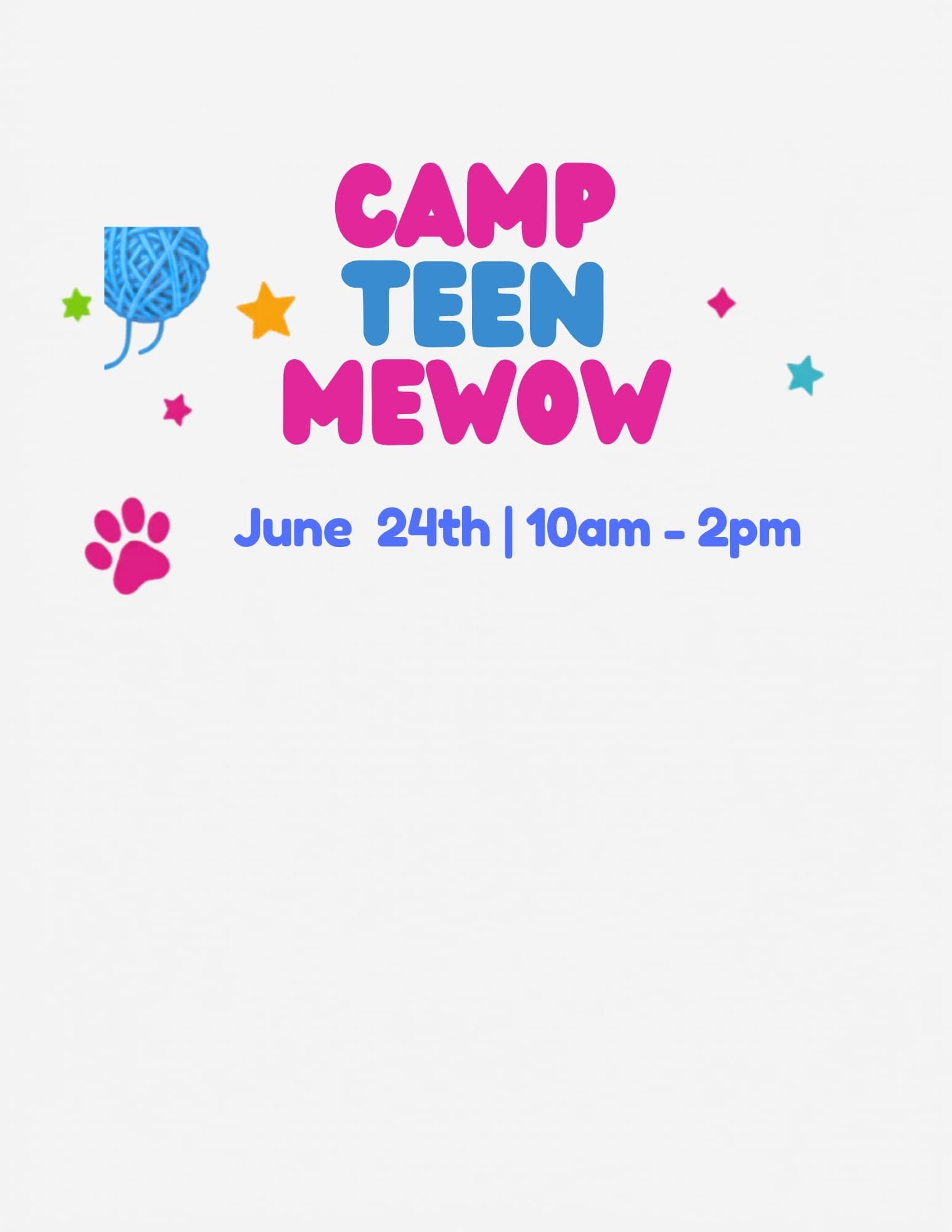 Camp Teen MeWow: Hands-On Half-Day Cat Camp for Teens in Doylestown