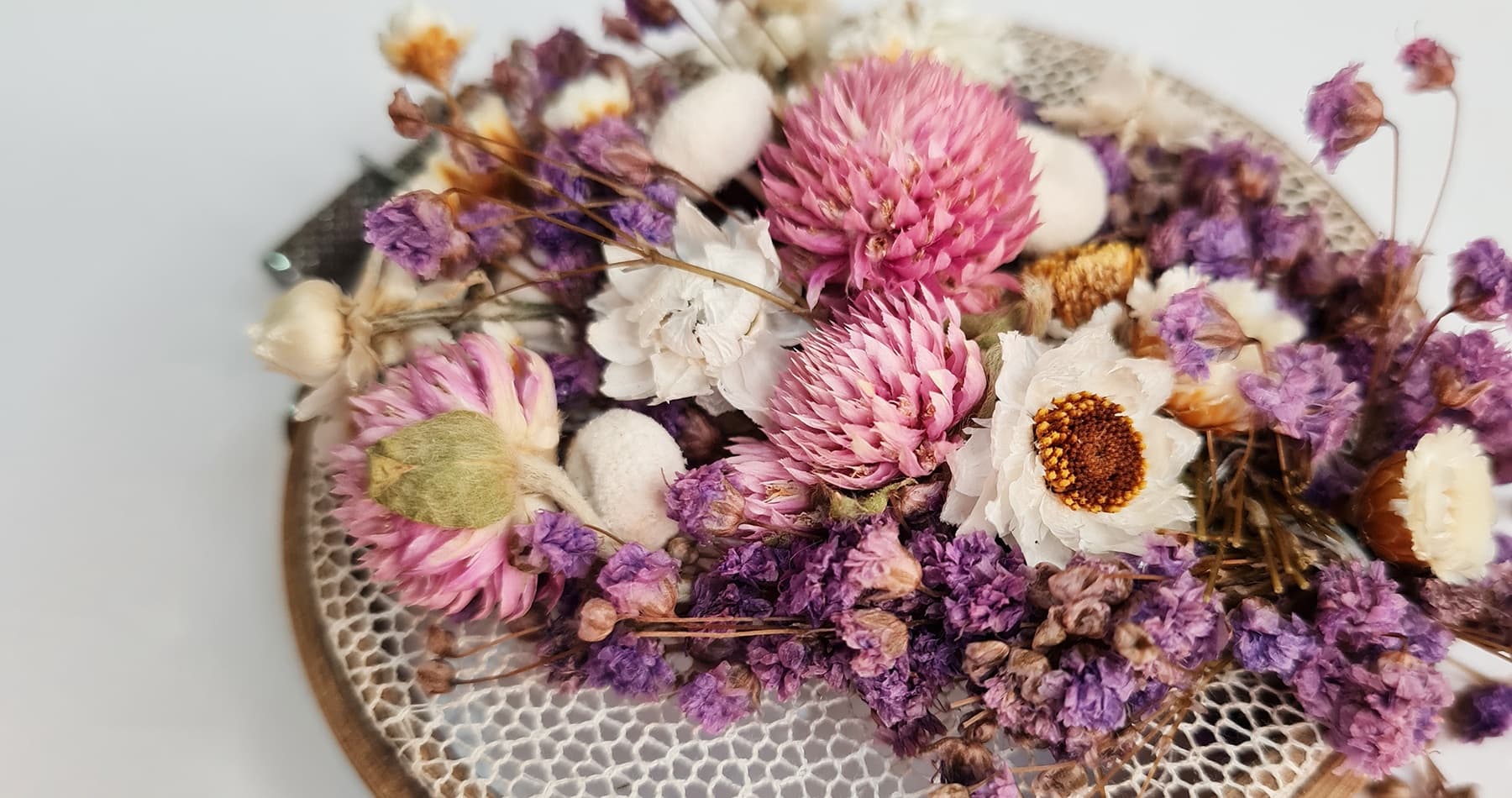 Dried Flower Embroidery Crafternoon with Debbie Bryan in Nottingham