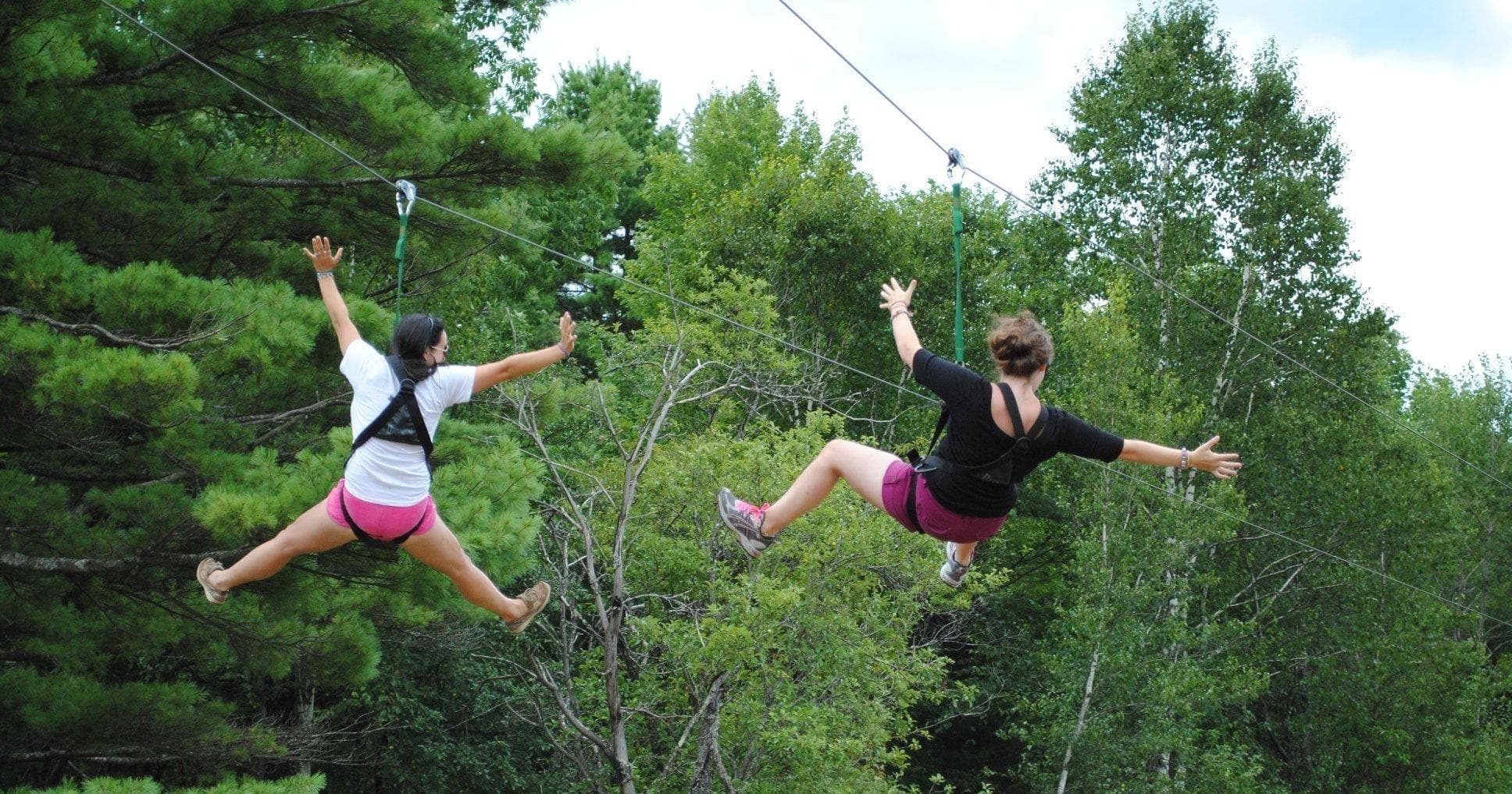 Twin Zips & Giant Swing Adventure in Wiscasset, Maine