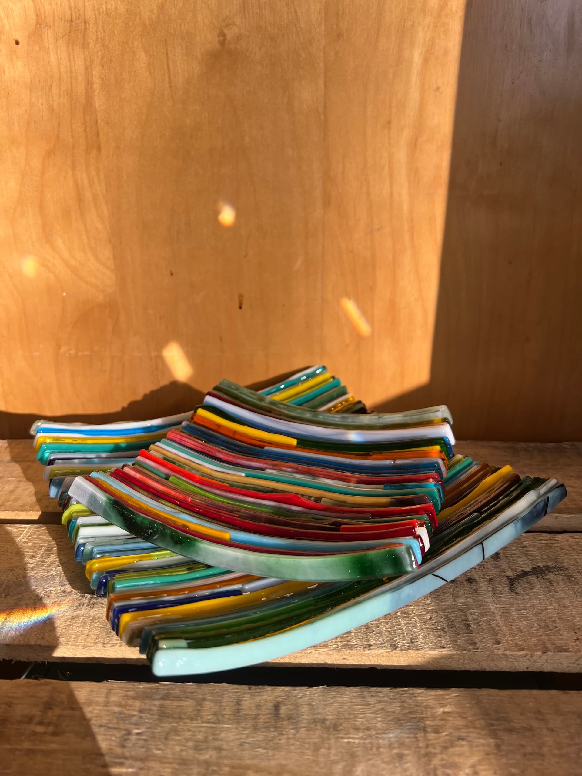 Make a Striped Fused-Glass Plate in Denver — Kiln-Fired Workshop photo 2