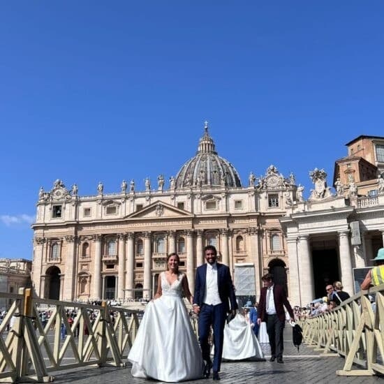 Newlywed Papal Blessing in Vatican City During Pope Leone XIV Audience photo 3