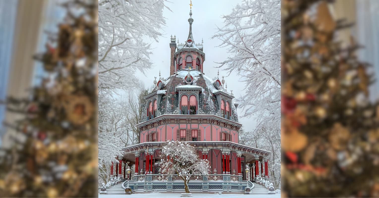 Victorian Christmas at The Octagon House Tour in Irvington: Armour-Stiner Holiday House Tour