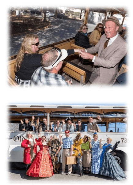 Historical trolley tour with costumed interpreters on Tybee Island