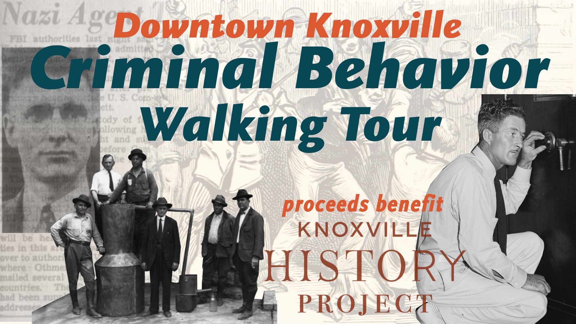 Downtown Knoxville criminal behavior walking tour exploring historic sites