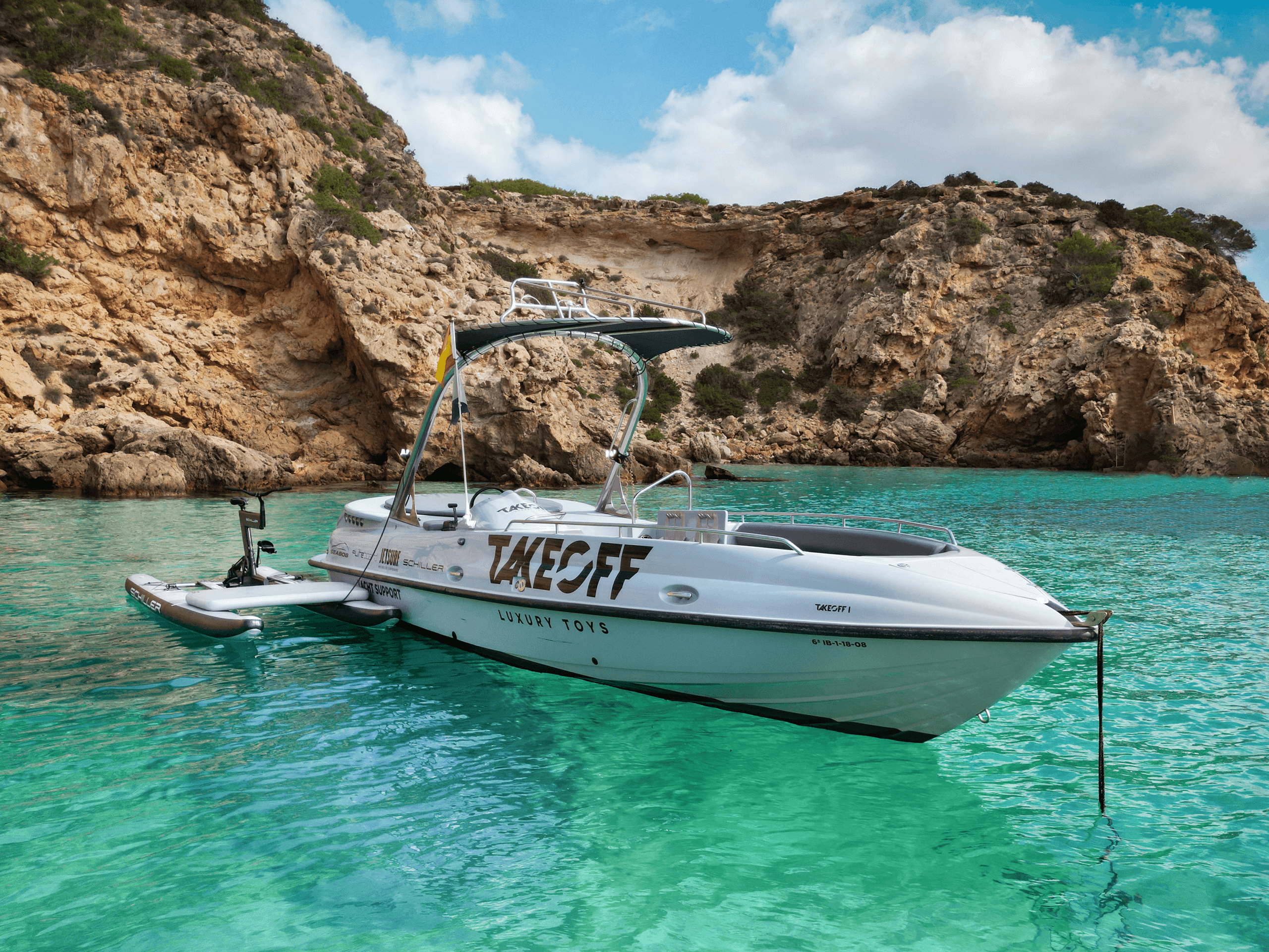 Luxury Water Toy Tour with Take Off Ibiza in San Antonio