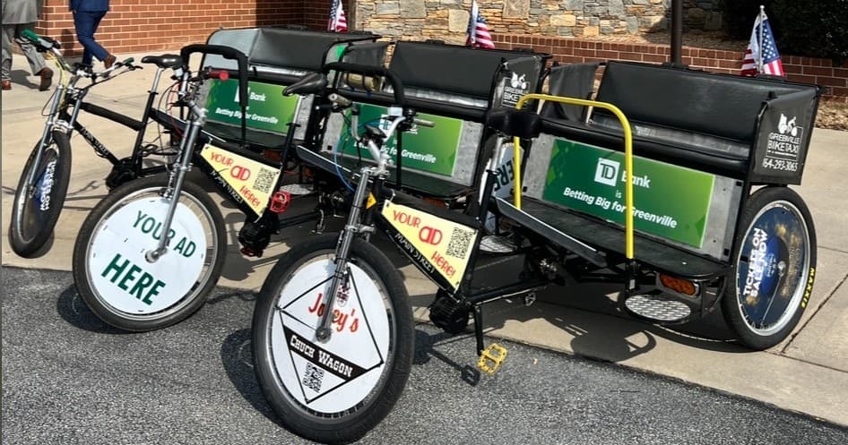 Land Adventures with Pedi-Shuttles in Greenville