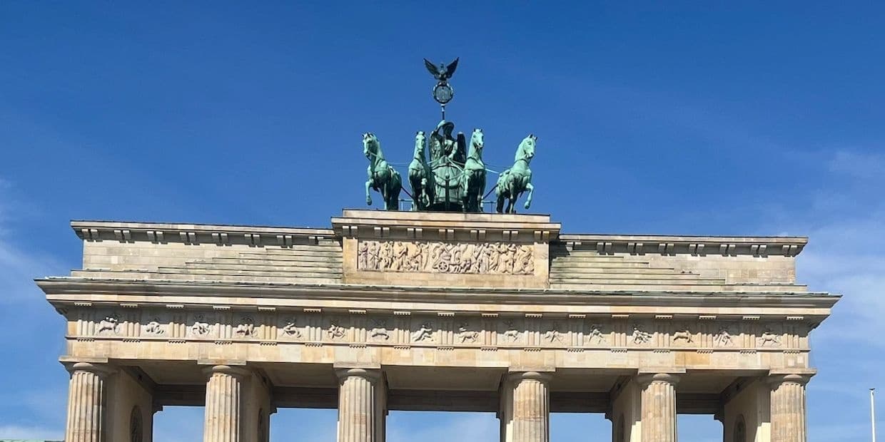 Brandenburg Gate monument in Berlin showcasing classical columns outdoors