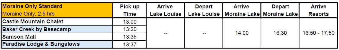 Daytime Moraine Shuttle: Lake Louise & Moraine Lake 2.5‑Hour Stops from Johnston Canyon photo 1