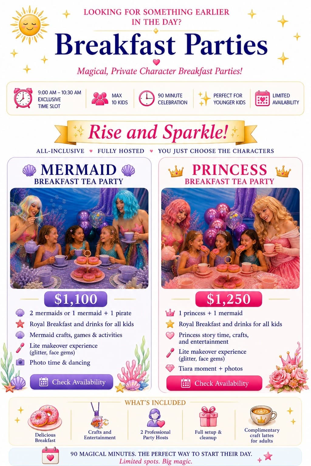 Mermaid Character Breakfast Party: Private Mermaid Lagoon Breakfast in Newport Beach photo 1