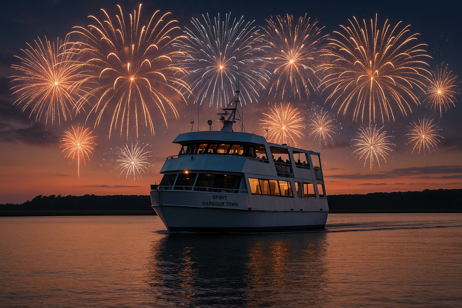 Hilton Head Fireworks Dinner Cruise with Vagabond Cruise