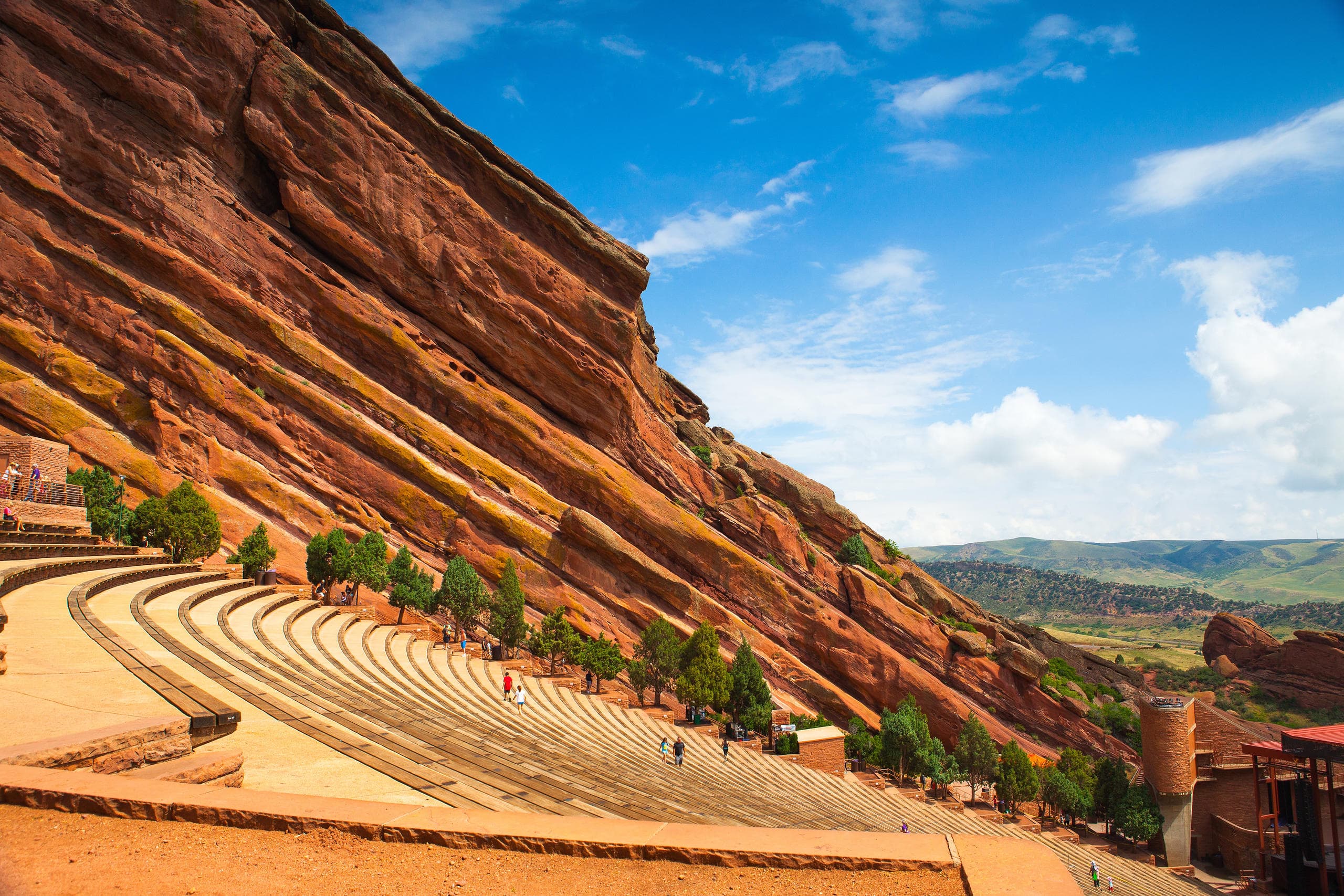 Red Rocks amphitheater panorama showcasing outdoor concerts