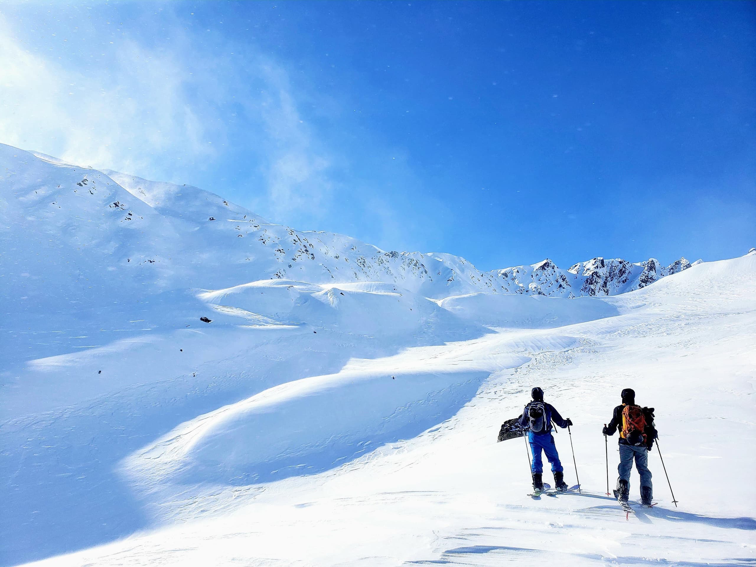 Snowmobile Backcountry Skiing Adventure in Seward, Alaska