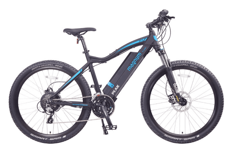 Electric mountain bike product photo for rugged trail and commuting