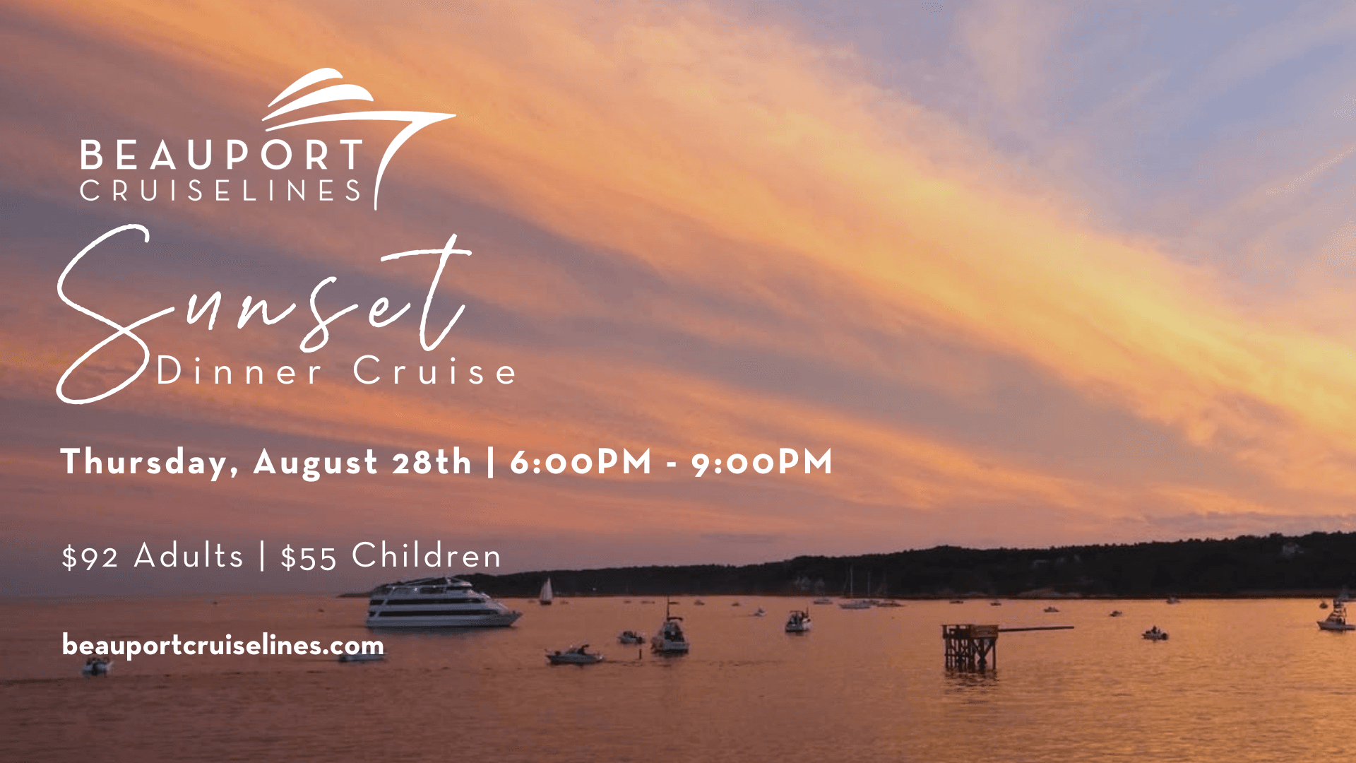 Sunset Dinner Cruise | Events in Gloucester | Boat Tour, Food Tour