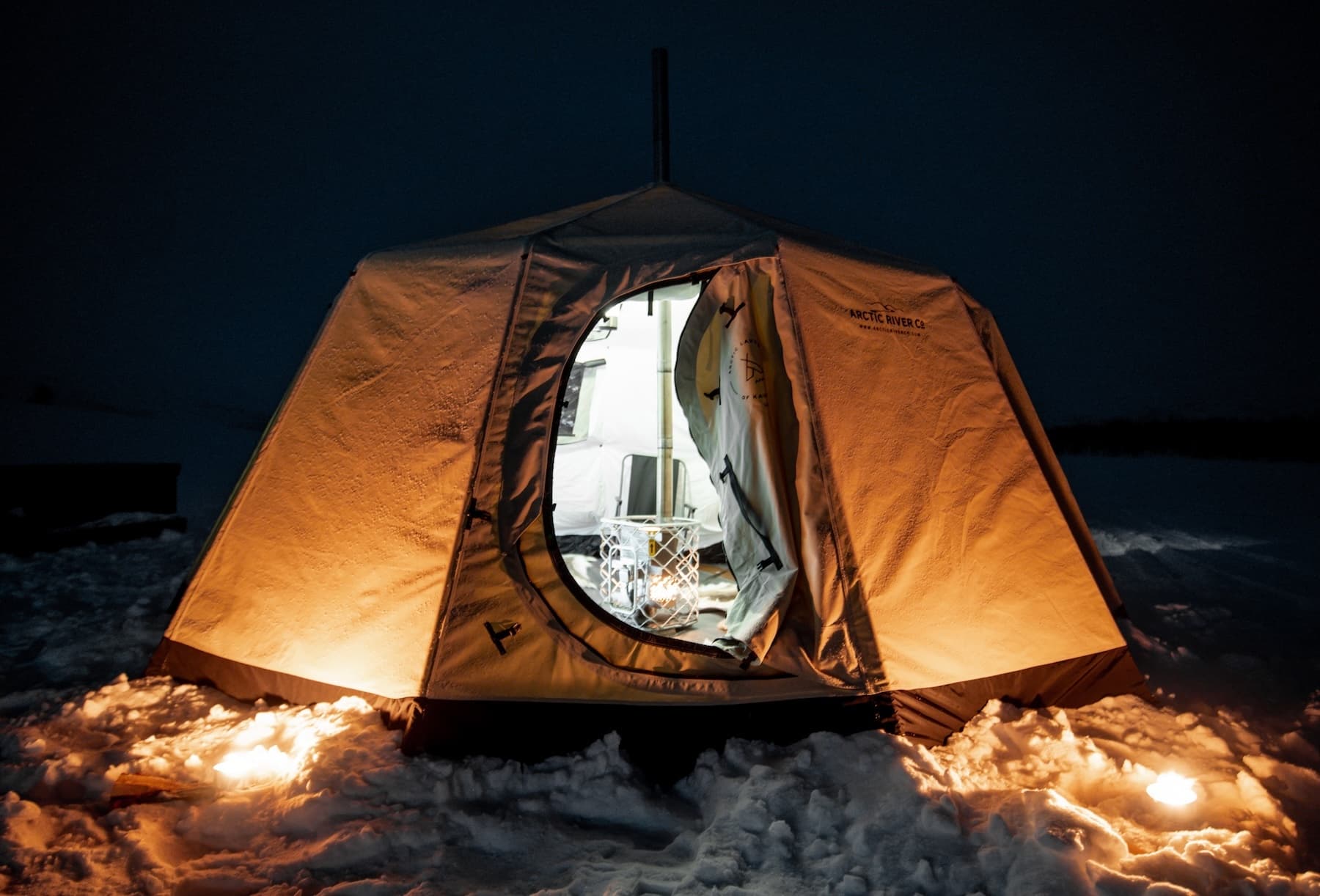 Private Arctic River Glamping near Kiruna: Heated Tents & Northern Lights photo 3