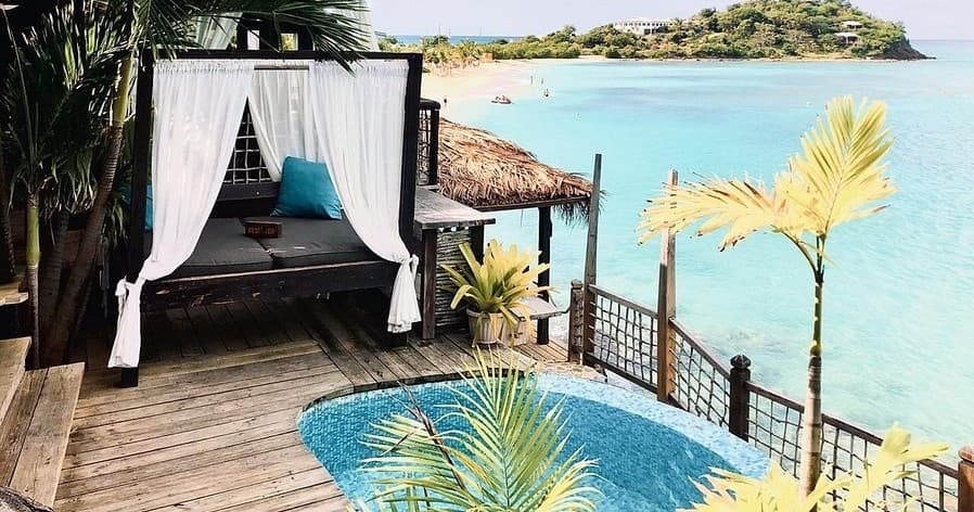 Sheer Rocks Plunge Pool Daybed: Cliffside Tapas, Cocktails & Private Pools in Antigua
