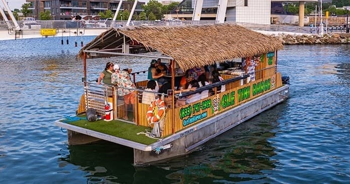 OG Tiki Barge Cruise on the Cuyahoga River: 2-Hour Inner Harbor Escape in Cleveland