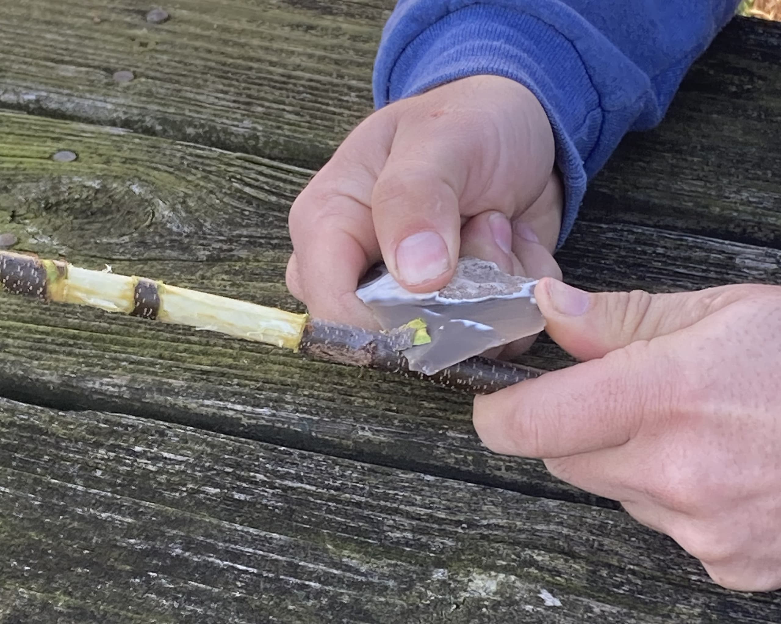 Hands-On Stone Tool Whittling at Zimmerman Center, Wrightsville