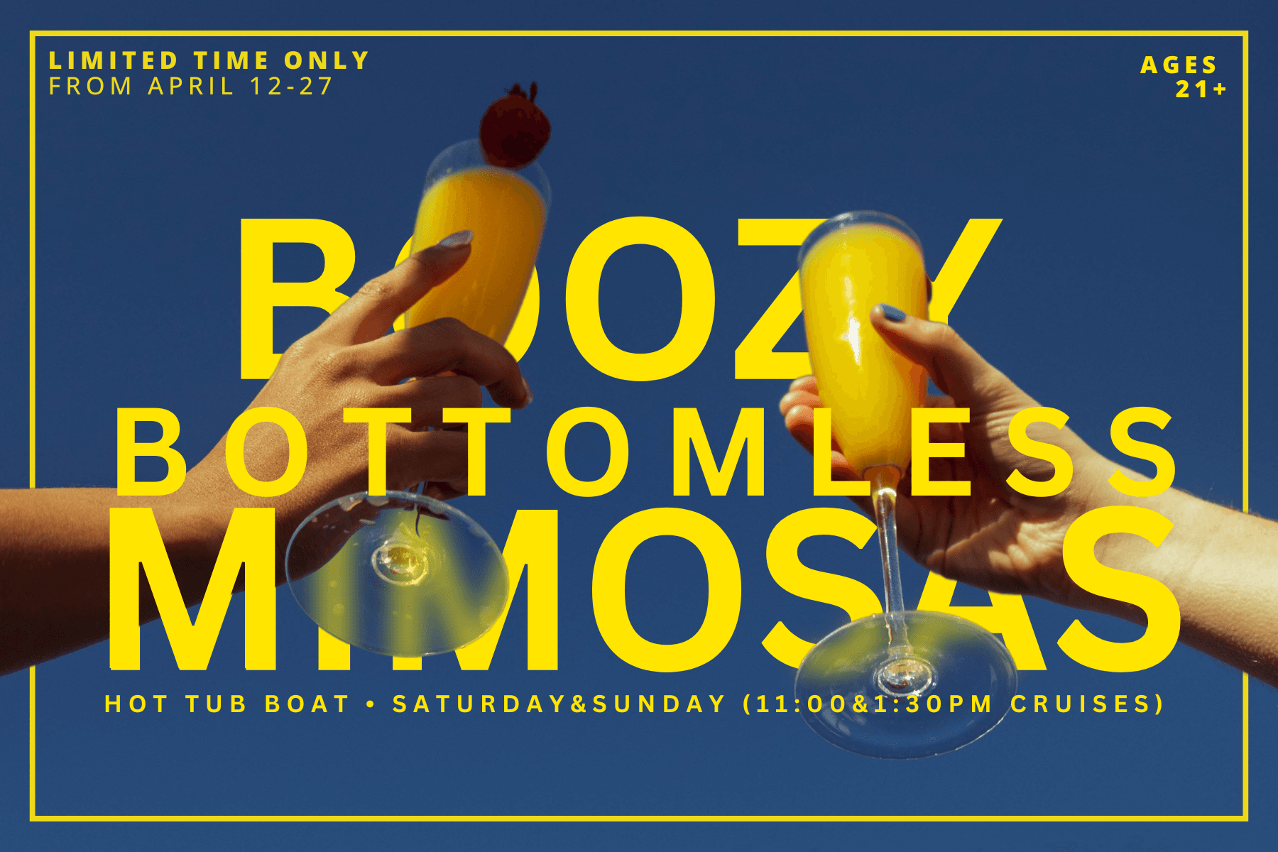 Sip and Soak: NYC Boozy Bottomless Mimosa Hot Tub Boat Cruise Experience