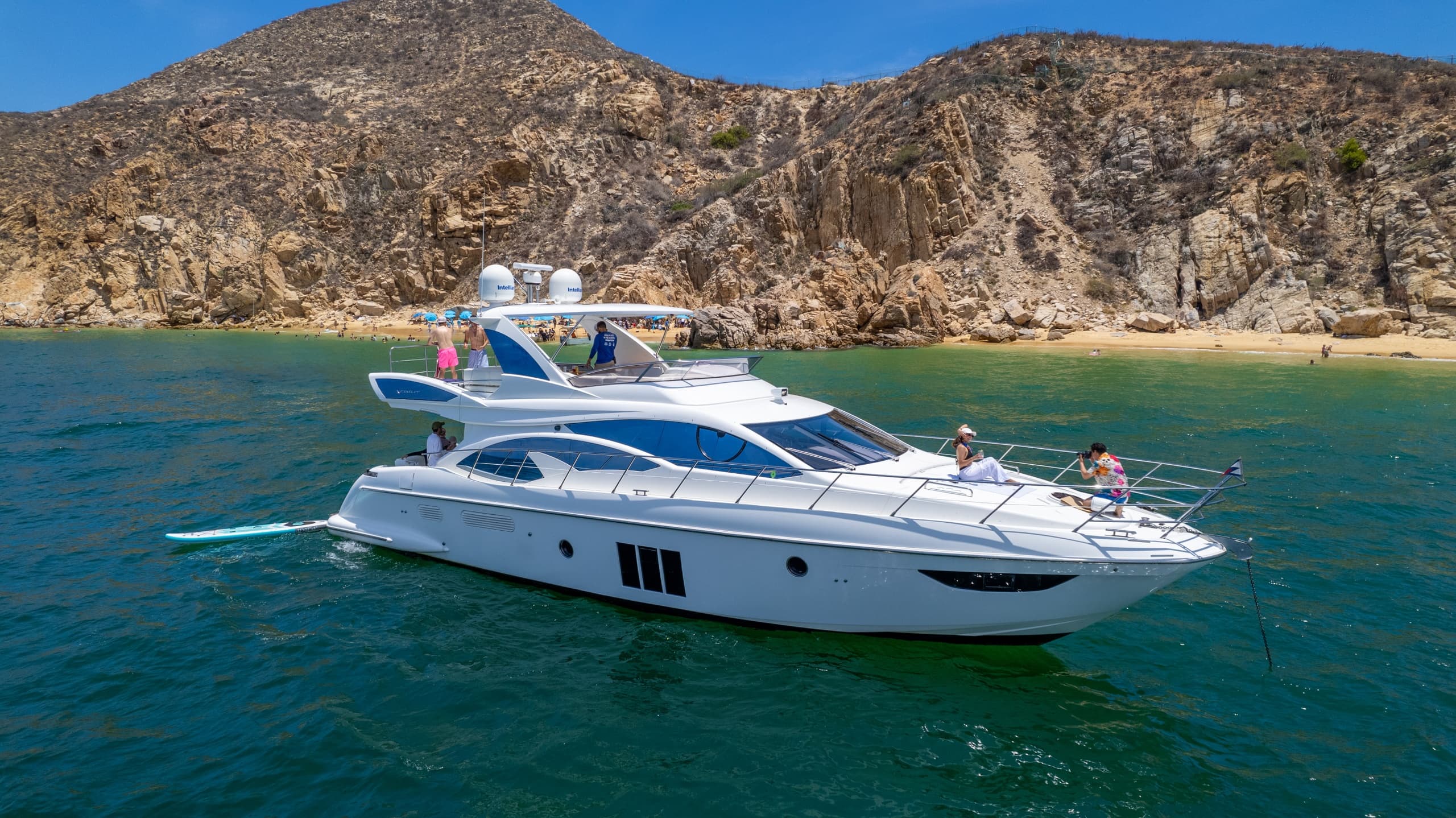 Private Cabo Charter: 62' Azimut Flybridge Cruise from San José del Cabo