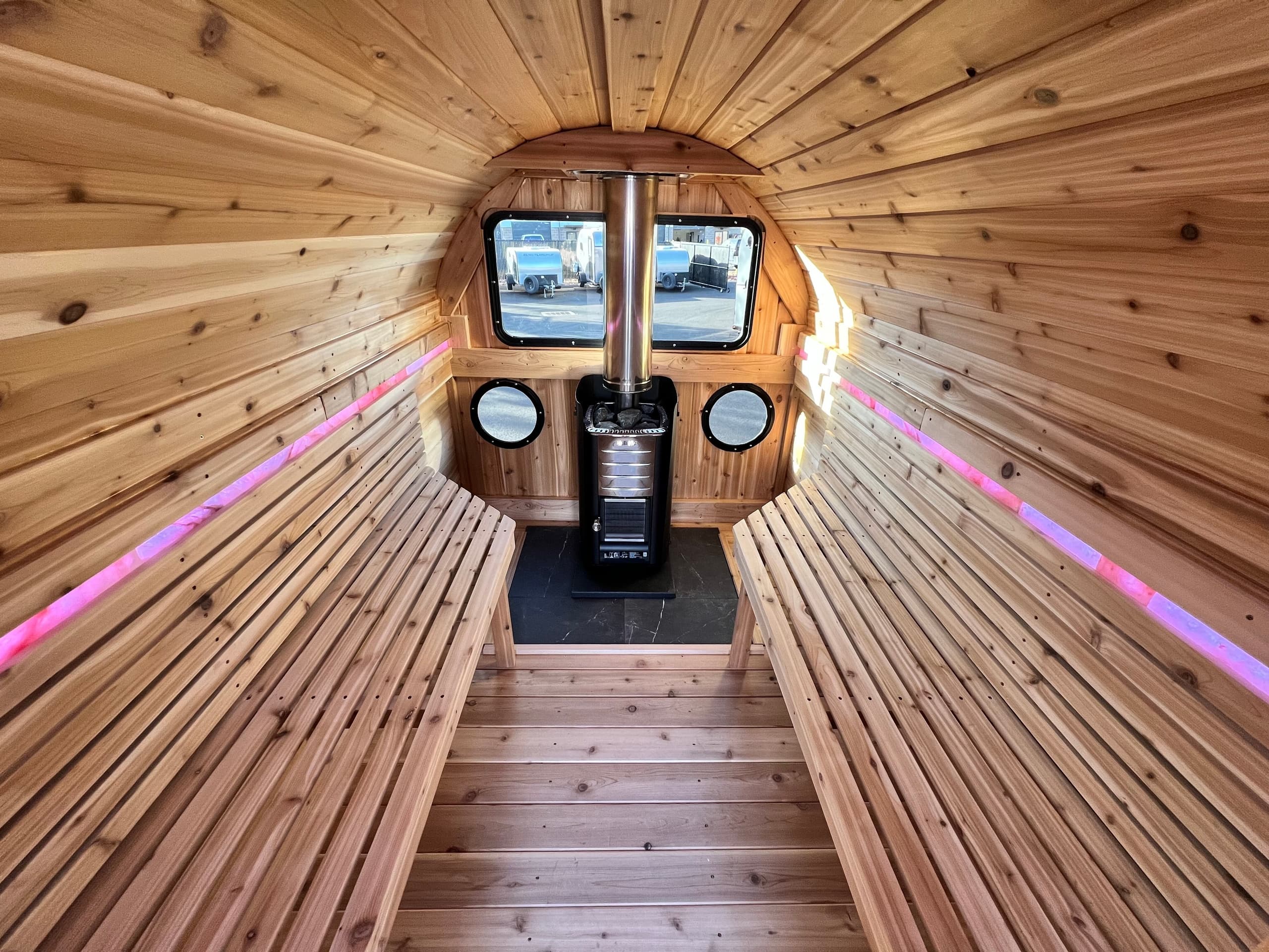 Cedar Wood-Fired Sauna on a Bend Lake: Heat, Cold Plunge & Mt Bachelor Views photo 2
