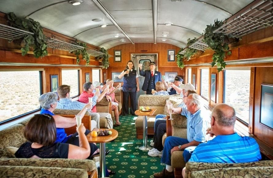 Sip and Glide: Luxury Parlor Class Rail Experience in Williams, Arizona