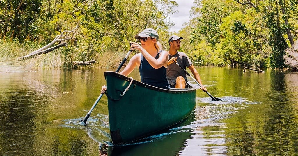 Explore Noosa’s Scenic Waterways: Two-Person Canoe Adventure on Como's Calm Waters