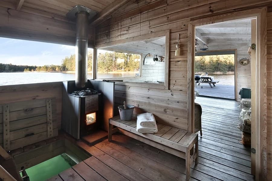 Floating Wood-Fired Sauna on Gällnö Island — Archipelago Sauna & Baltic Sea Plunge