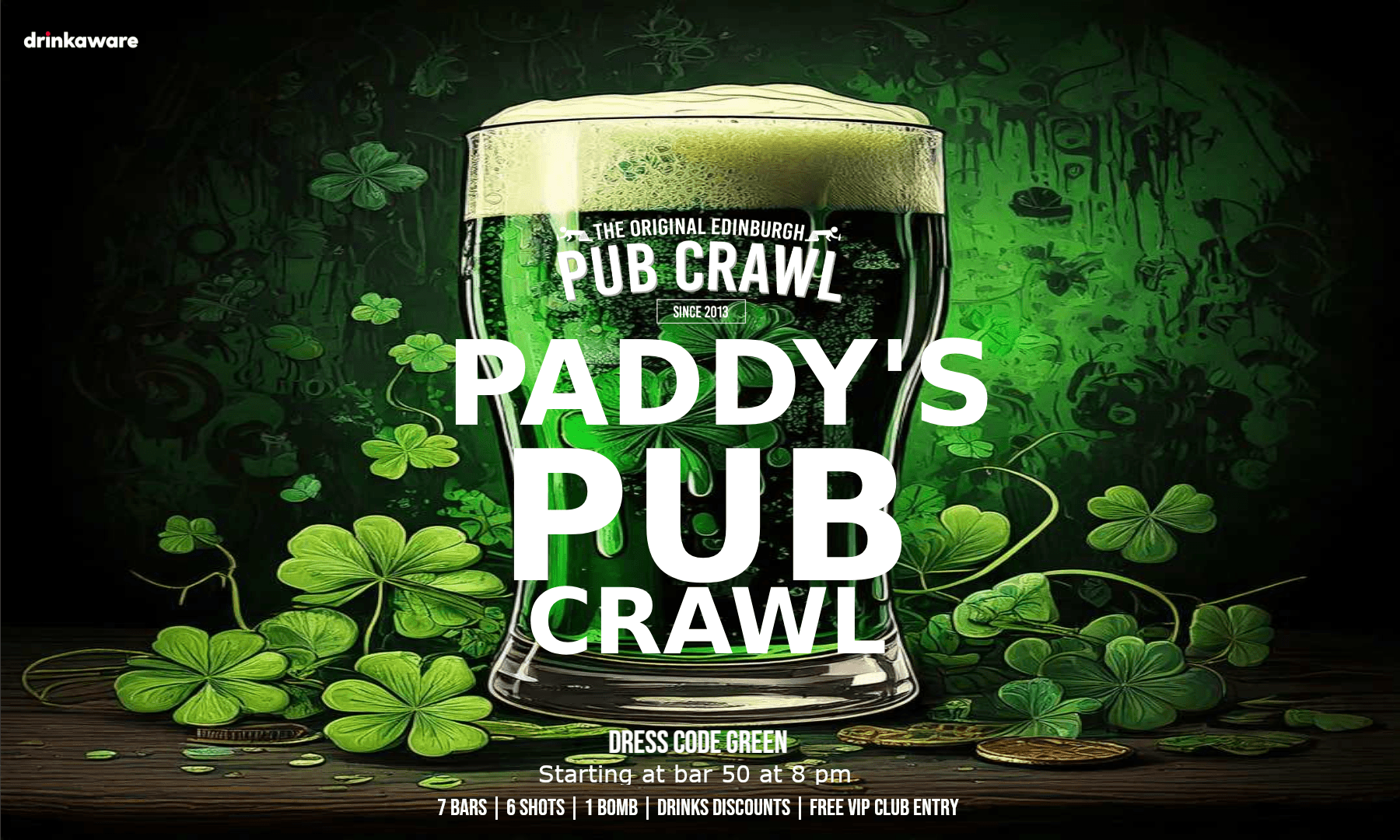Celebrate St. Patrick’s Day with The Original Edinburgh Paddy’s Pub Crawl: A Spirited Journey Through 7 Iconic Bars