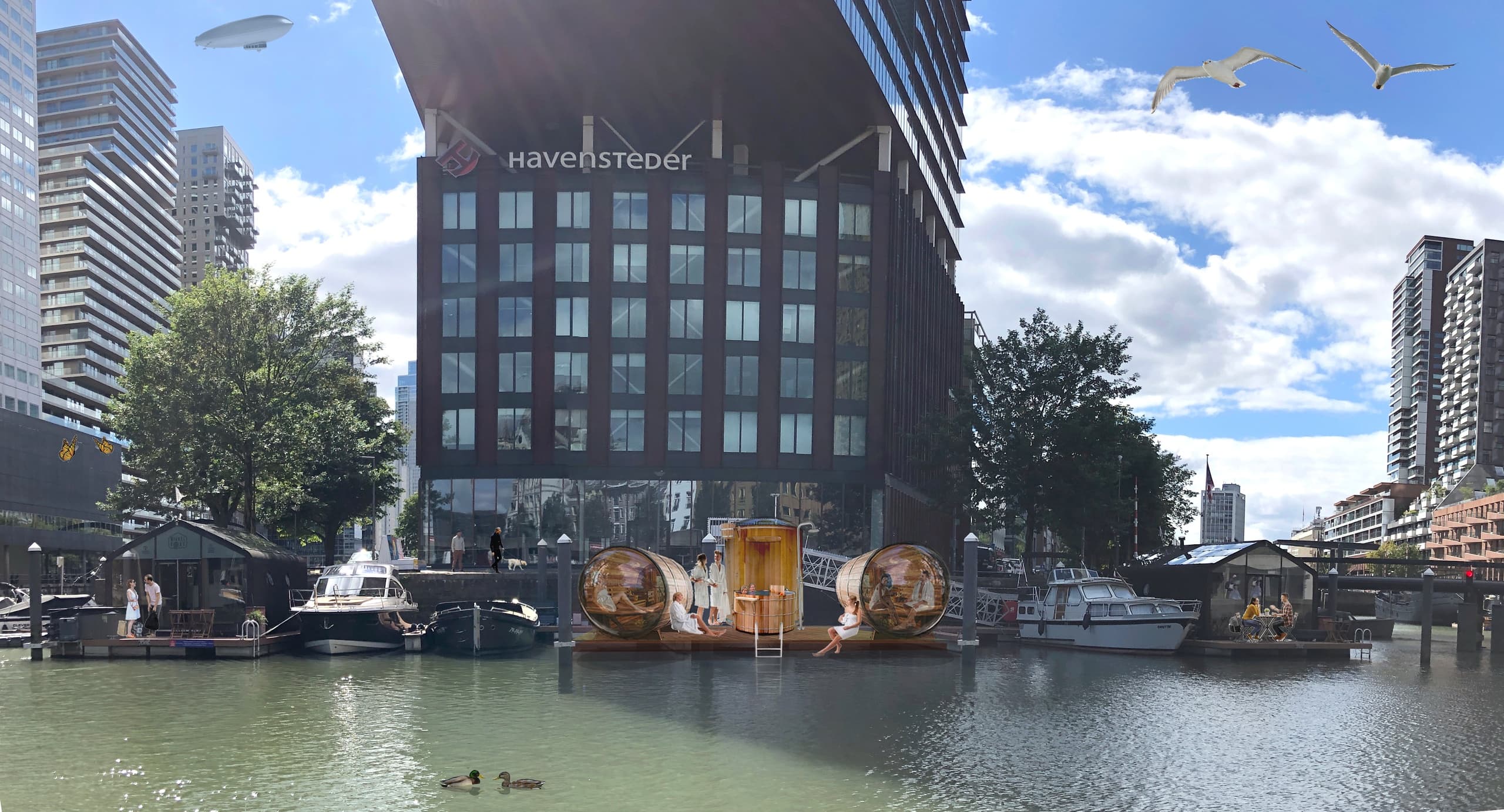 Harbour Wellness Rotterdam: Floating Sauna and Hot Tub Escape in The Red Apple Marina