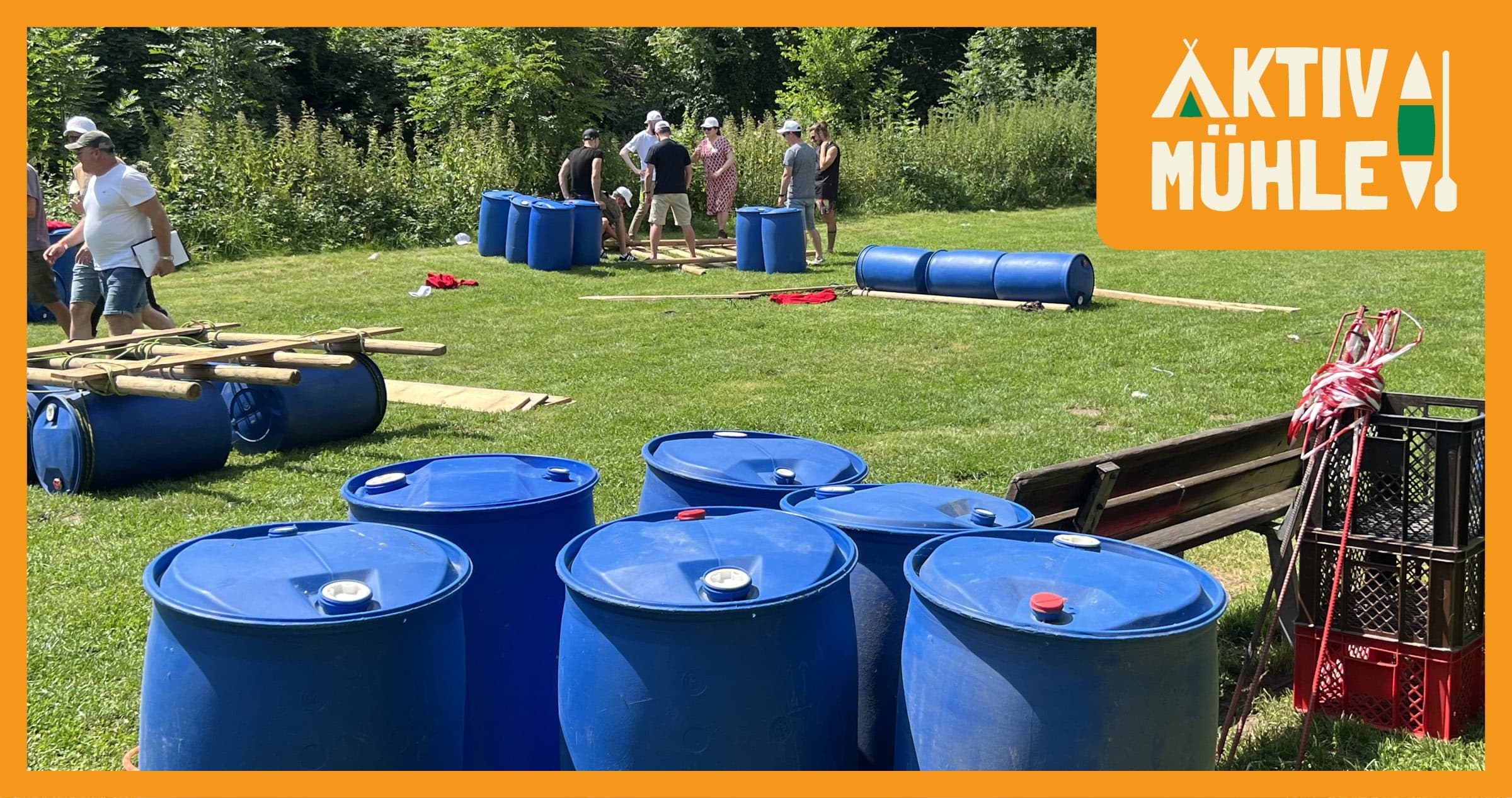 School Raft-Building on the Altmühl: Hands-On STEM Adventure at Aktiv Mühle, Solnhofen