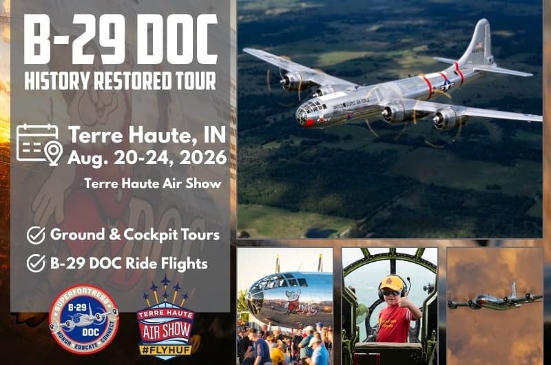 Ride the B-29 DOC: Fly a Restored WWII Bomber at the Terre Haute Air Show
