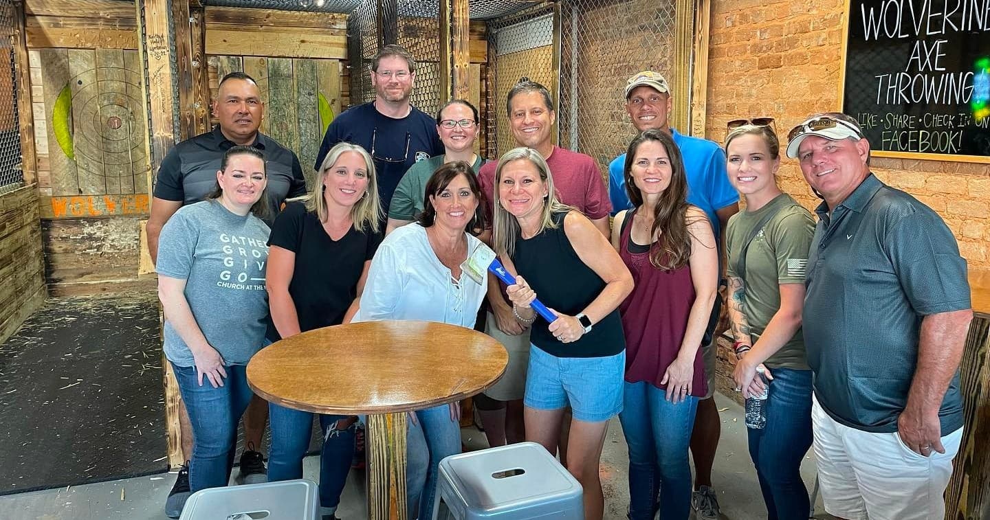 Axe Throwing Action at Wolverine Axe Throwing in Woodruff