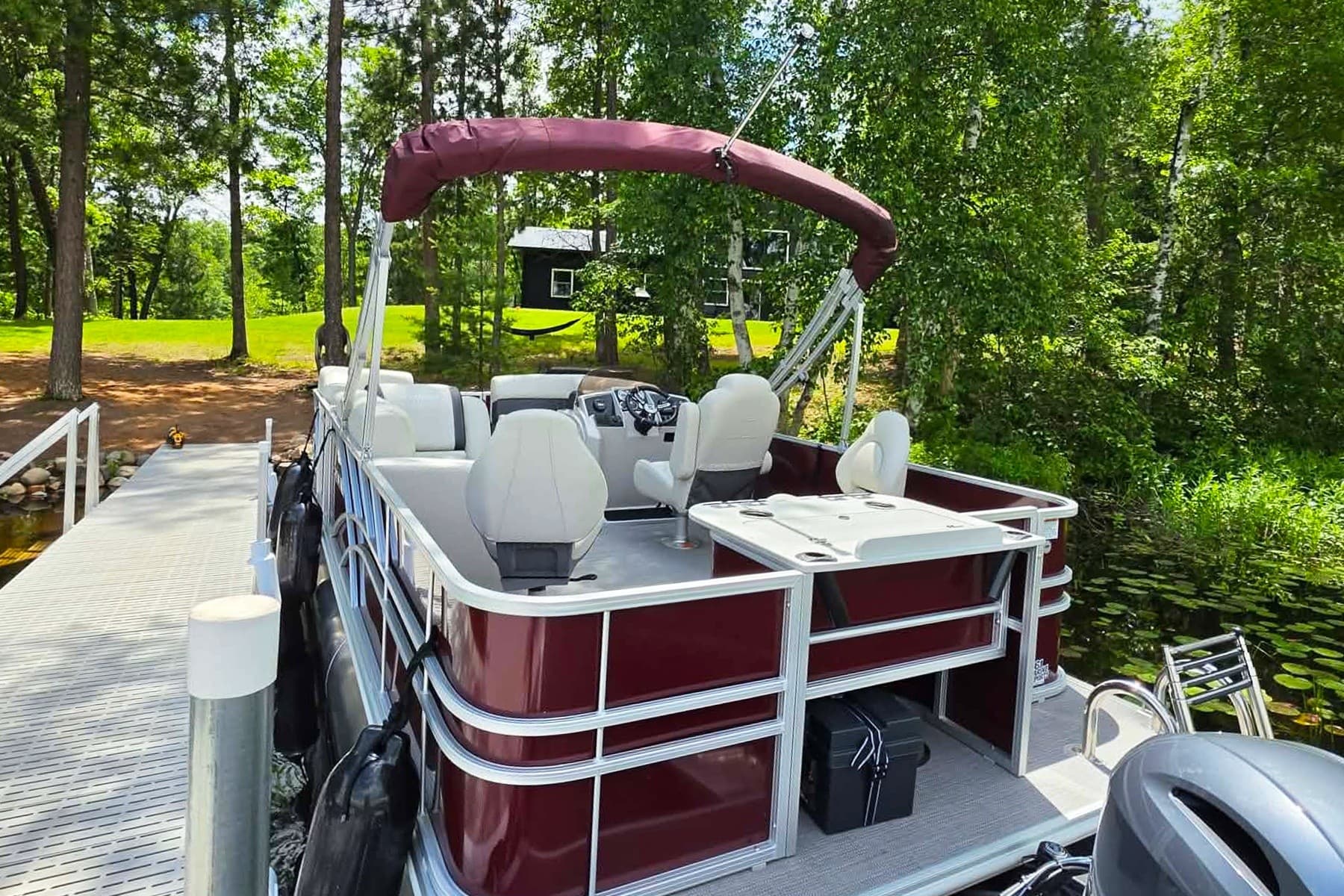 One-Day Pontoon Rental at Sunset Point Retreat — Danbury WI Lake Day Guide photo 2
