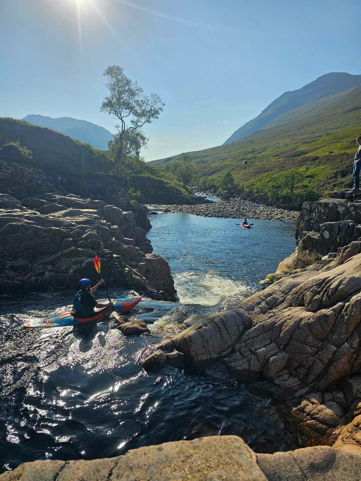 Step-Up Your Whitewater: Grade 2(3) Coaching on the River Dee at Llangollen