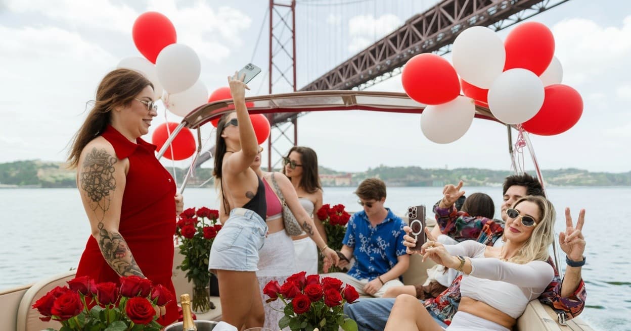 Lisbon Sunset Cruise: Romantic Dinner with Sparkling Wine & Chocolate Fondue on the Tagus photo 4