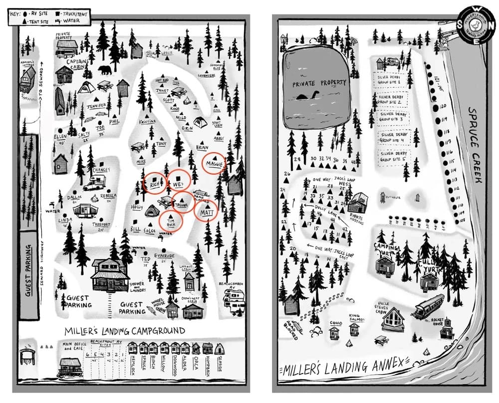 Group Tent Sites at Miller's Landing in Seward, Alaska