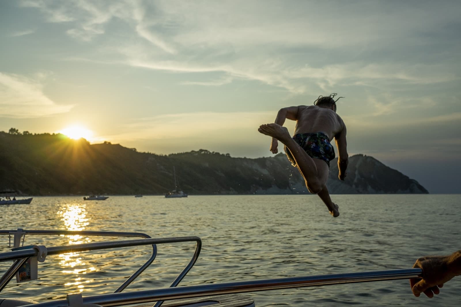 Sunset Boat Experience with Conero Funboat in Numana