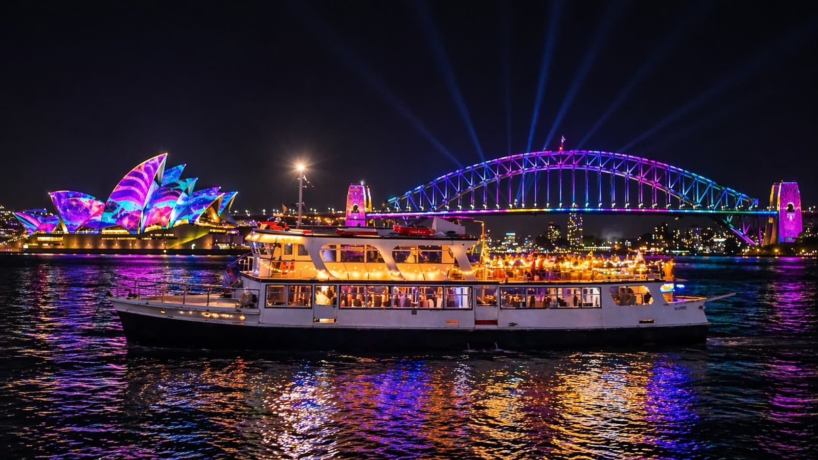 VIVID Lights Festival Cruises on Sydney Harbour: Open-Air Decks & $29 Special photo 2