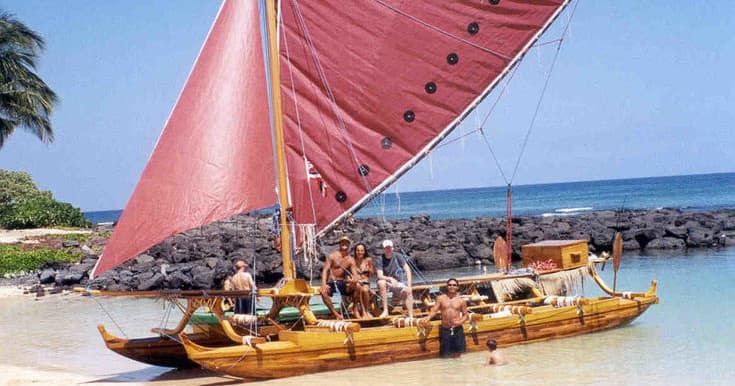 Hawaiian Canoe Sailing with Authentic Hawaiian Sails in Kawaihae