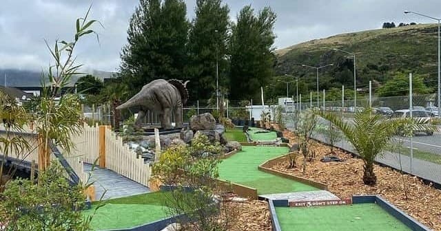 Play Among Giants: Jurassic Adventure Mini Golf in Christchurch