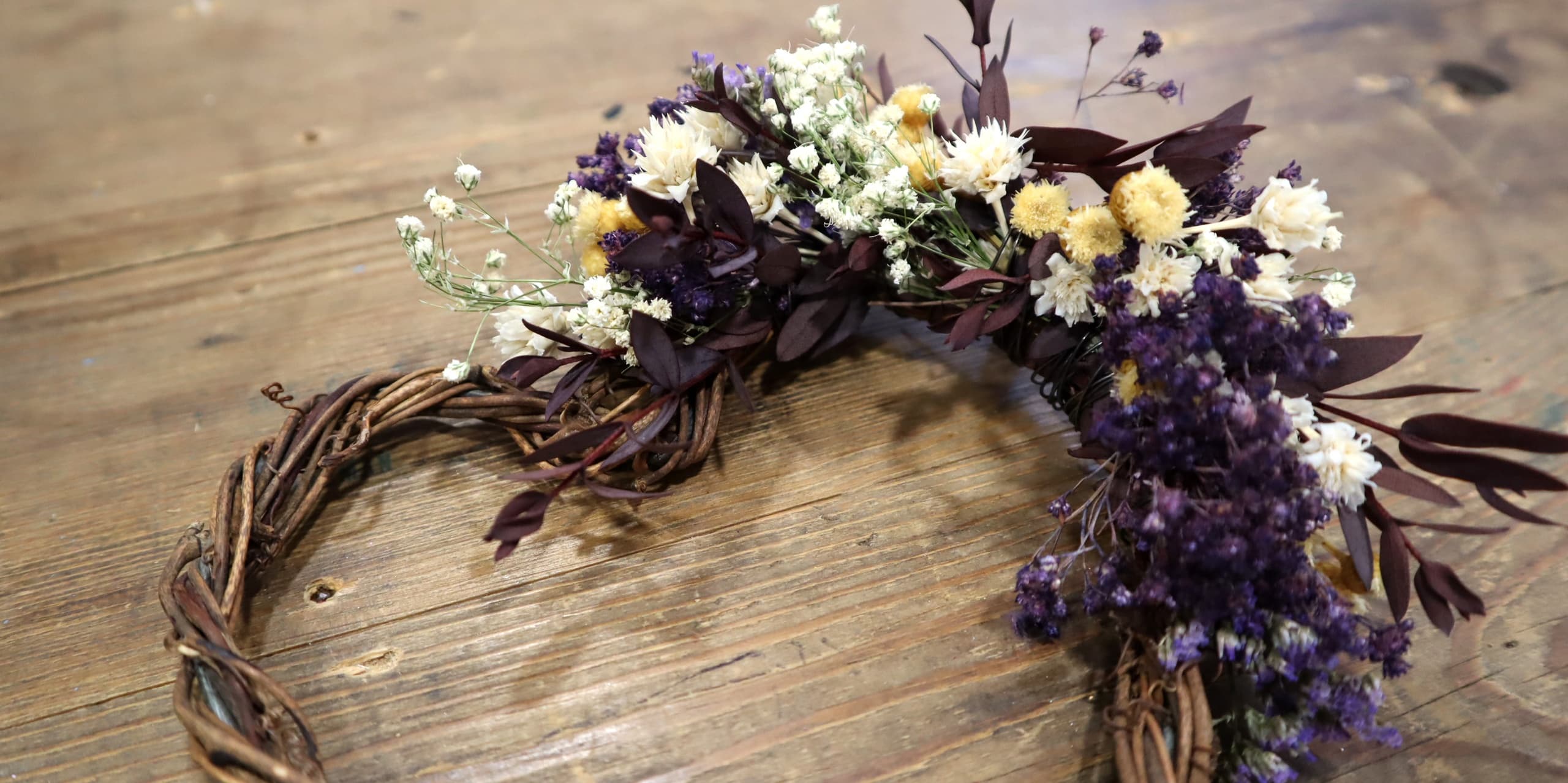 Valentine's Heart Wreath Workshop at Debbie Bryan in Nottingham City Centre
