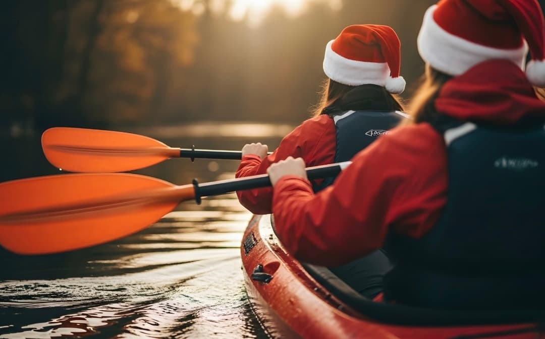 Christmas Paddle on a Scenic Lake near Melton Mowbray