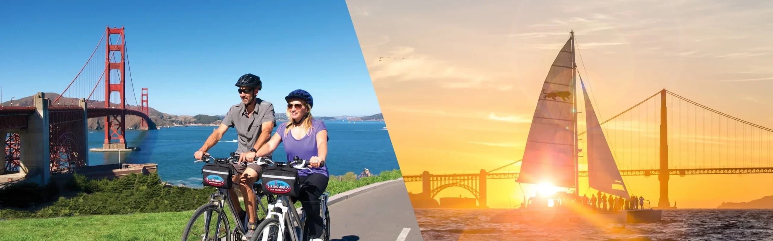 Sunset Sail + Electric Bike Tour Package | Sailing in San Francisco, California