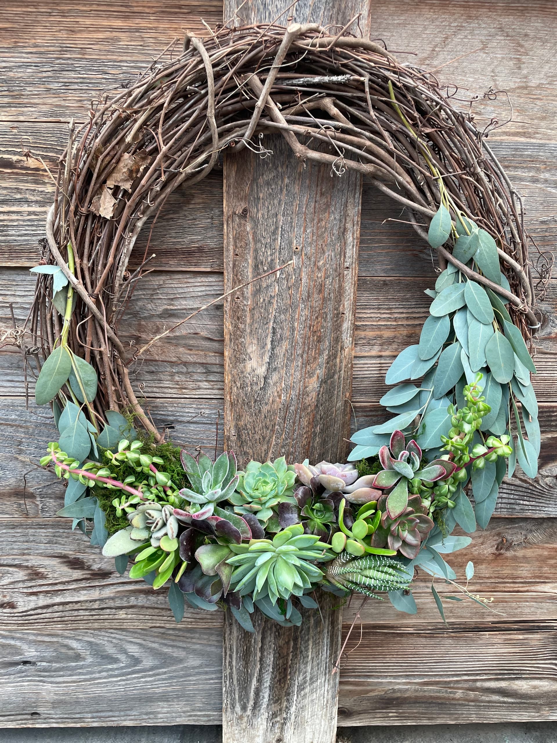 Make a Succulent Christmas Wreath in Clovis — Holiday Workshop & Living Decor photo 4