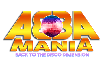 ABBA Mania disco tribute concert poster with disco ball